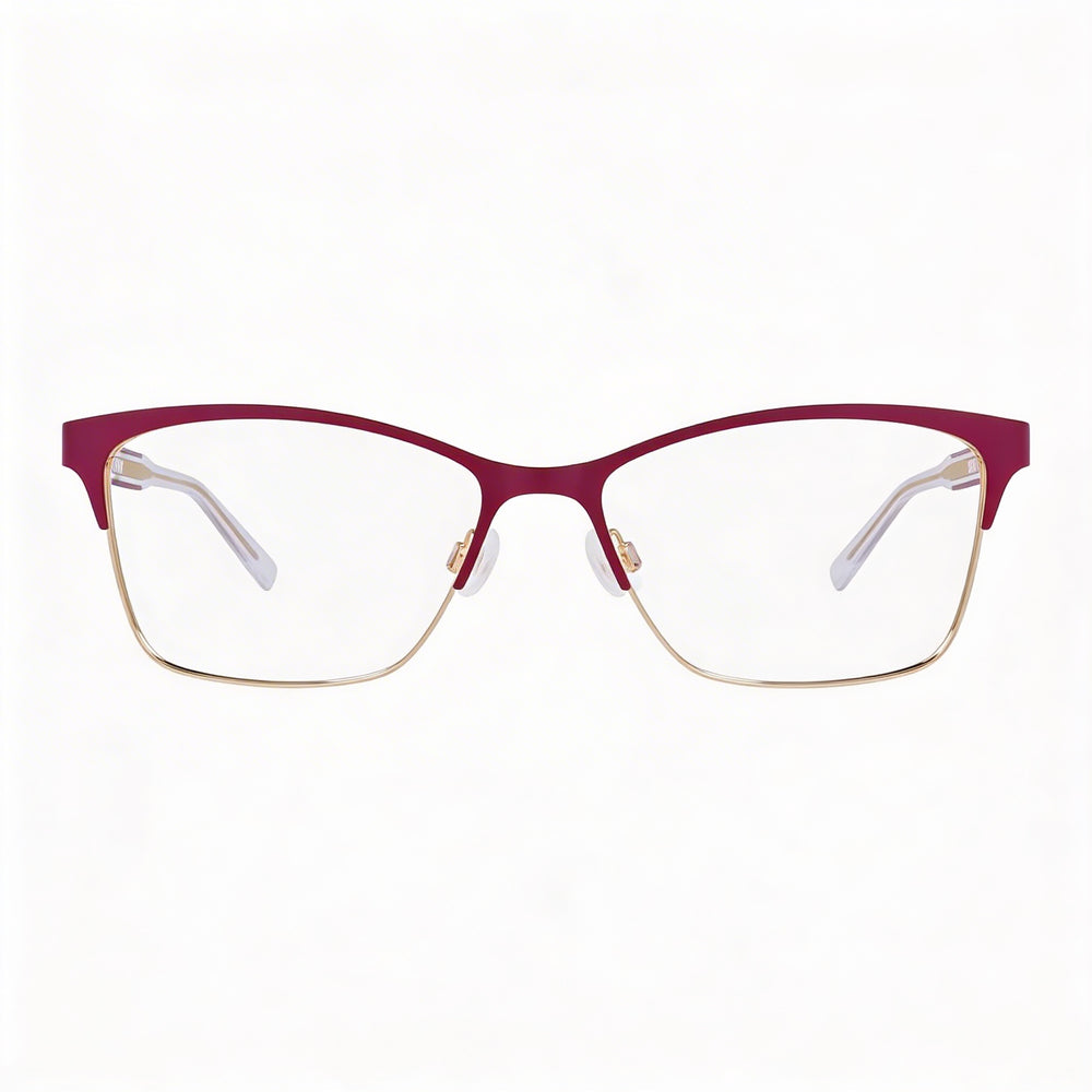 DKNY DK3008 Gafas de sol para mujer estilo clásico con montura de acetato color ciruela y dorado, lentes de policarbonato no polarizadas de 53 mm