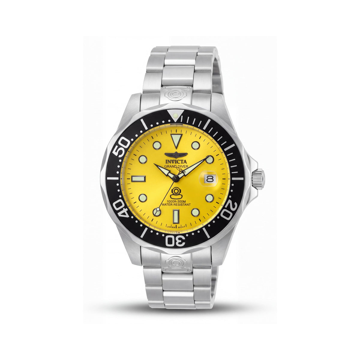 Reloj Invicta informal para hombre, de acero inoxidable, esfera amarilla, luminiscente en la oscuridad, resistente al agua 300m, 47mm, Photo 1