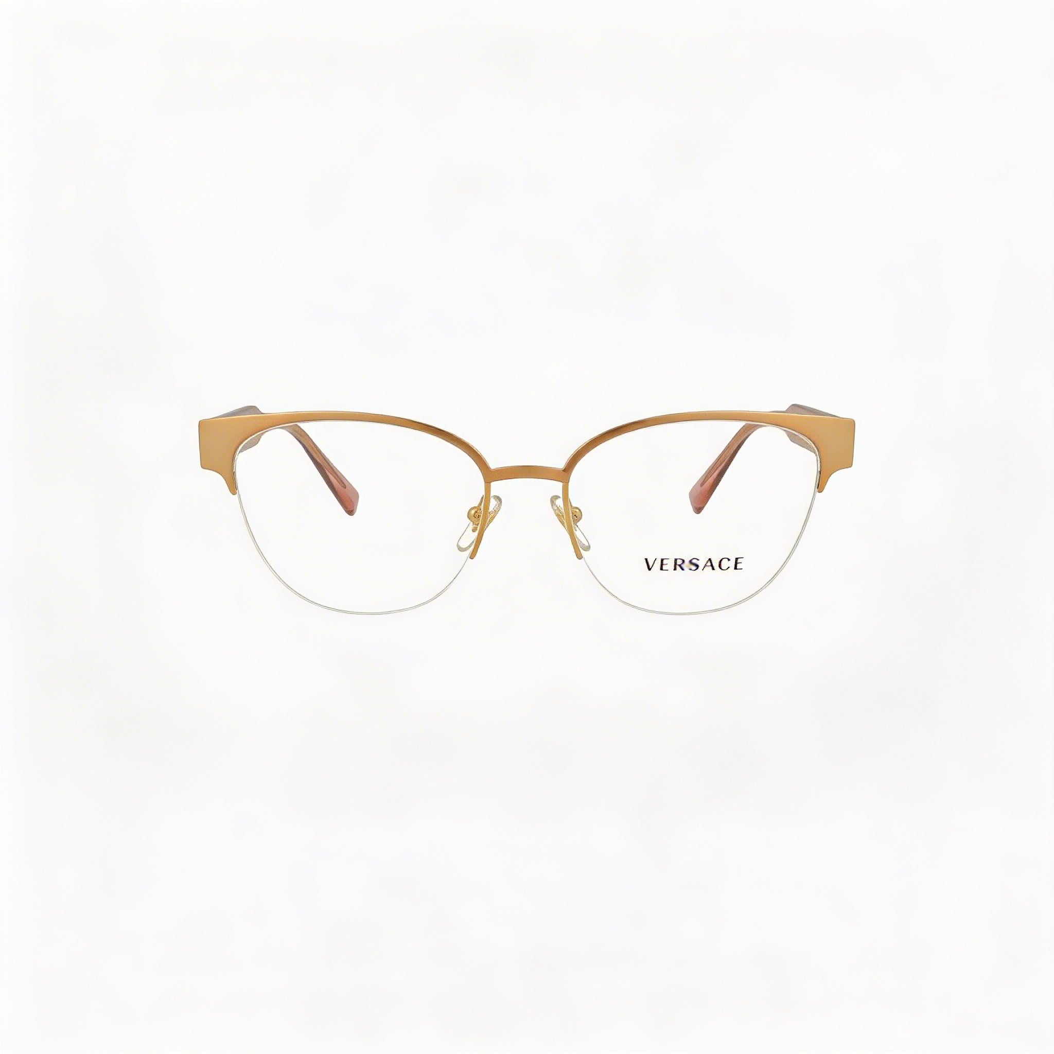 Gafas Versace Ve 1265 para mujer, de metal dorado y oro rosa, con lentes opacas de 53 mm, Photo 2