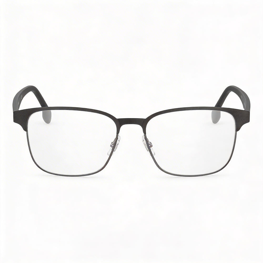 Carrera 138/V Gafas Ópticas Rectangulares Delgadas de Metal Negro Mate Unisex con Barra Frontal 54mm