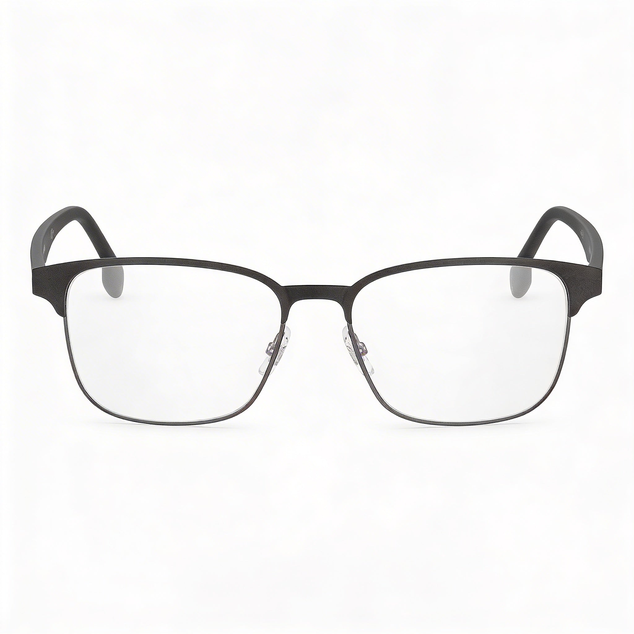 Carrera 138/V Unisex Matt Black Metal Slim Rectangular Prescription Optical Eyeglasses with Brow Bar 54mm, Photo 2