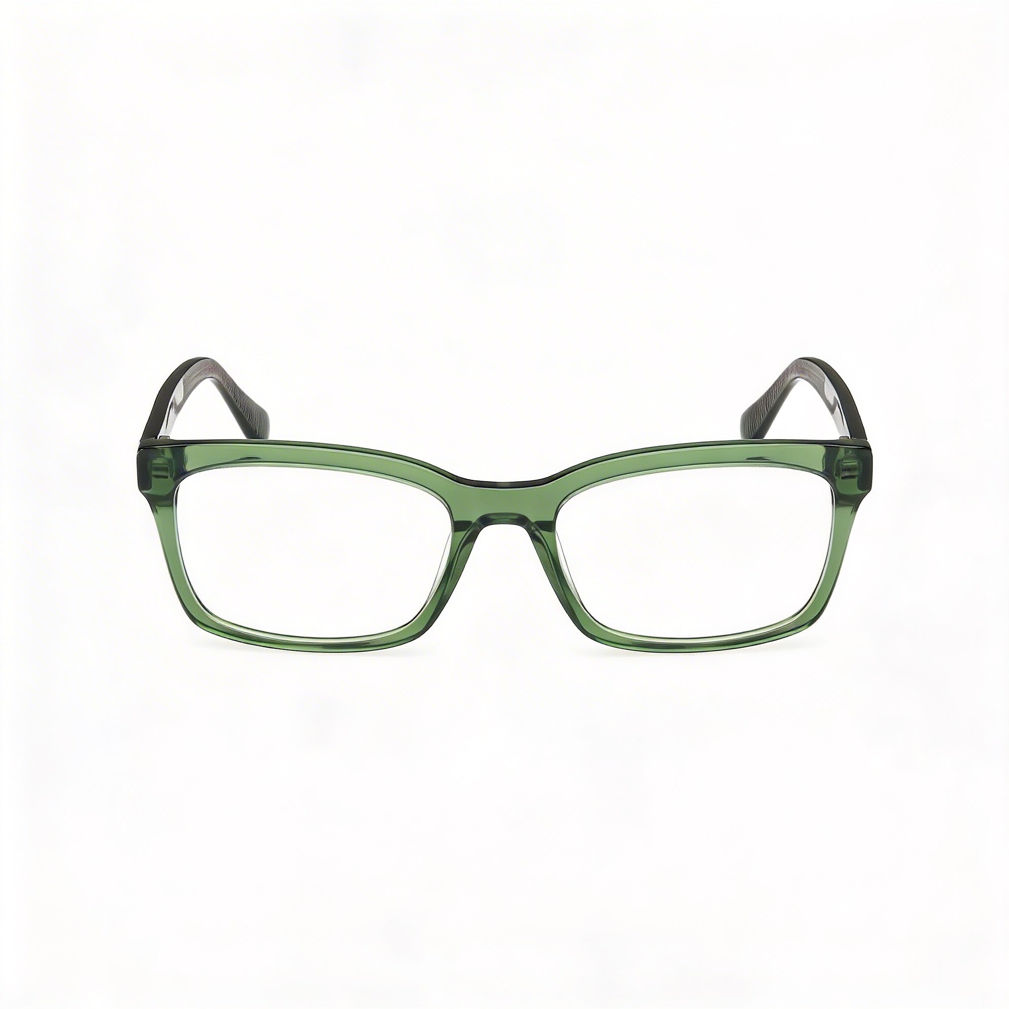 GUESS Gu50252 Men's Plastic Frame Eyewear with Shiny Dark Green Non- Polycarbonate Lenses 55mm, Photo 2