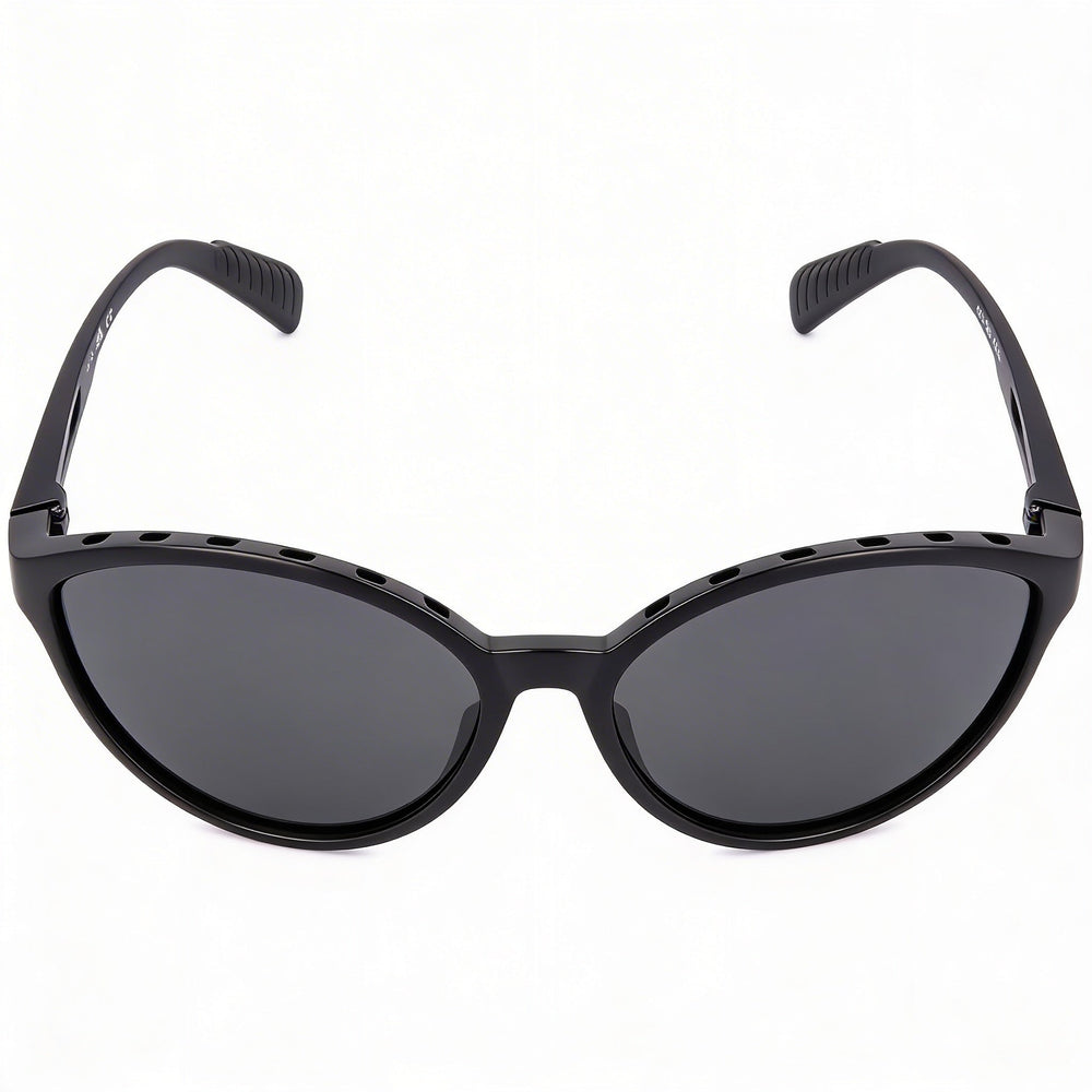 Adidas Sp0012 Women's Shiny Black Plastic Frame Grey Gradient Lenses UV Protection 61-16-125