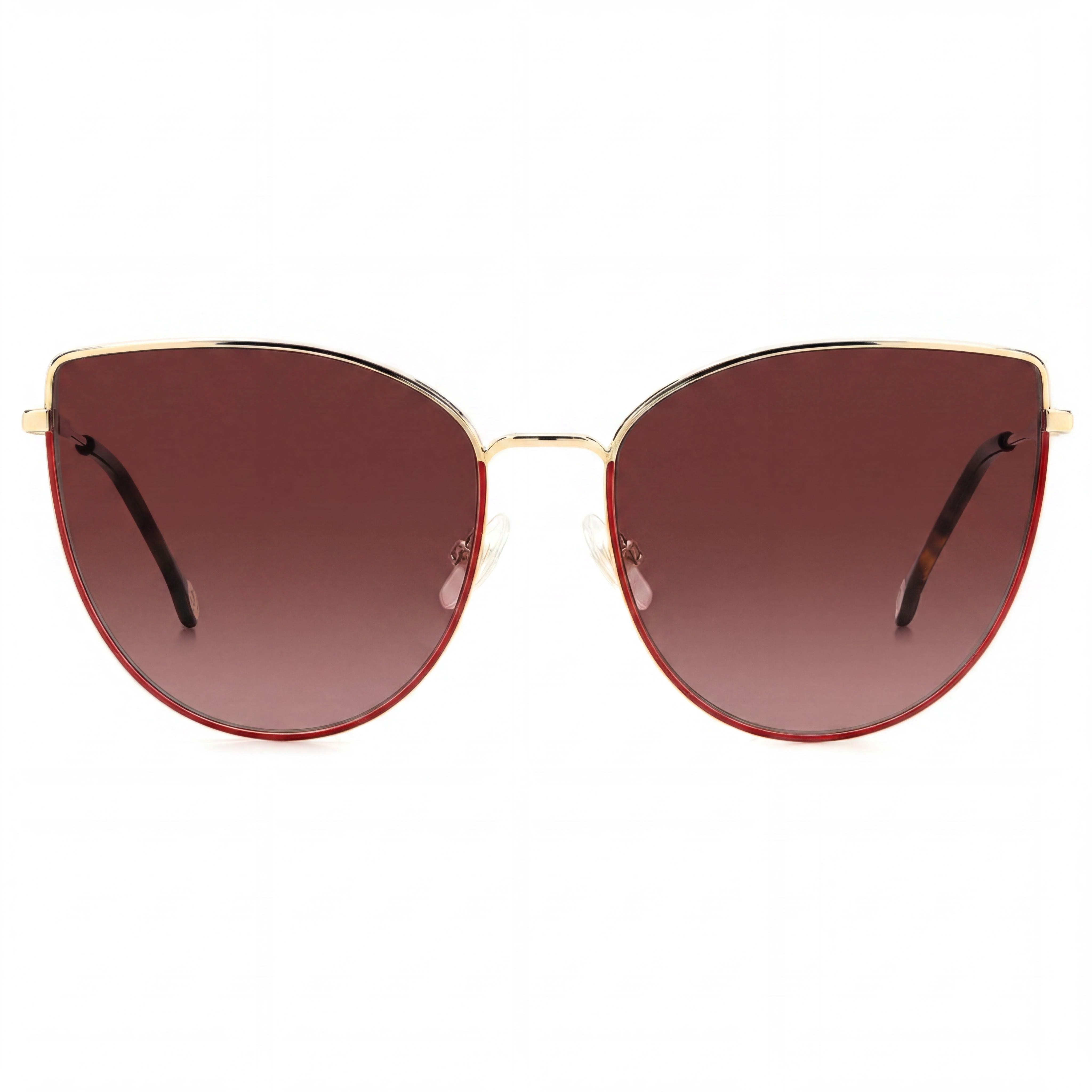 Carolina Herrera Casual Women's Metal Gold Red Shaded Frame Gold Red Polycarbonate Lens Sunglasses 82-92% UV Protection 59mm, Photo 2