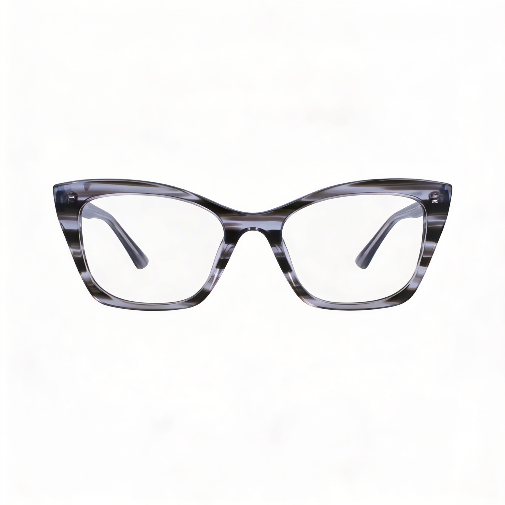 Montura de acetato para mujer KARL LAGERFELD Modern KL6134 en gris a rayas con lentes no polarizadas de 52 mm, Photo 2