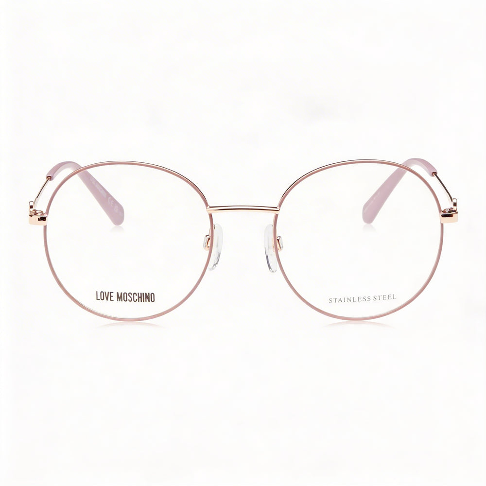 Gafas de sol Love Moschino unisex modernas con montura metálica y lentes no polarizadas color nude cobrizo 51mm
