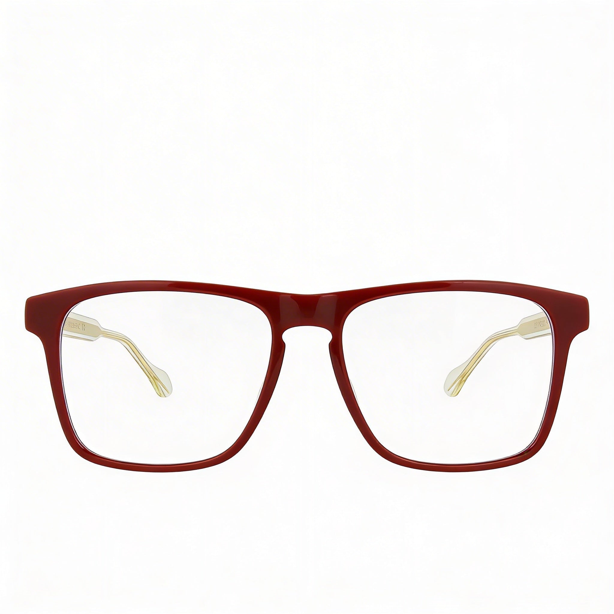Gucci GG0561O Square/Rectangle Unisex Eyeglasses, Burgundy Crystal Transparent Plastic Full Rim Frame, 54mm, Photo 2
