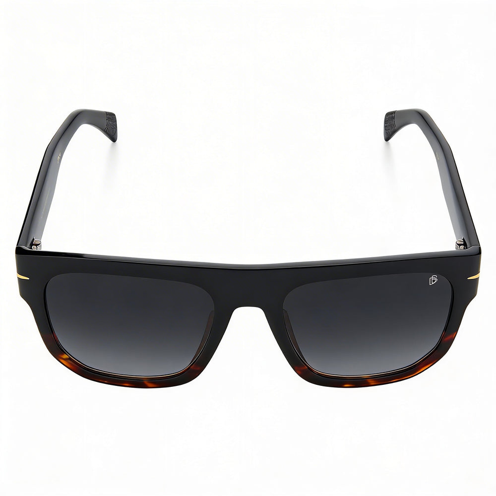 David Beckham Db 7044/S Men's Acetate Black Grey Shaded UV Protection Non-Polarized Sunglasses 54mm