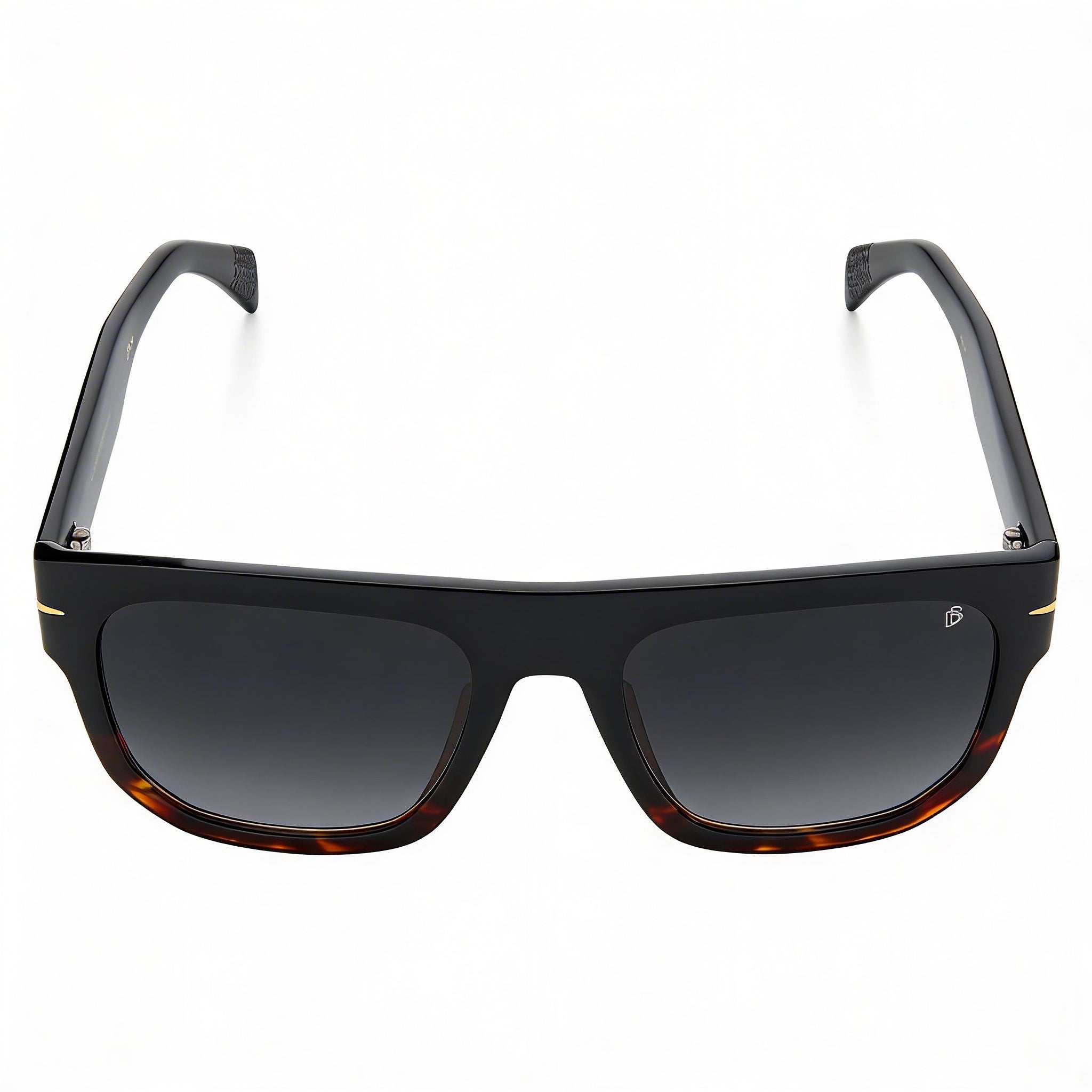 David Beckham Db 7044/S Men's Acetate Black Grey Shaded UV Protection Non-Polarized Sunglasses 54mm, Photo 2