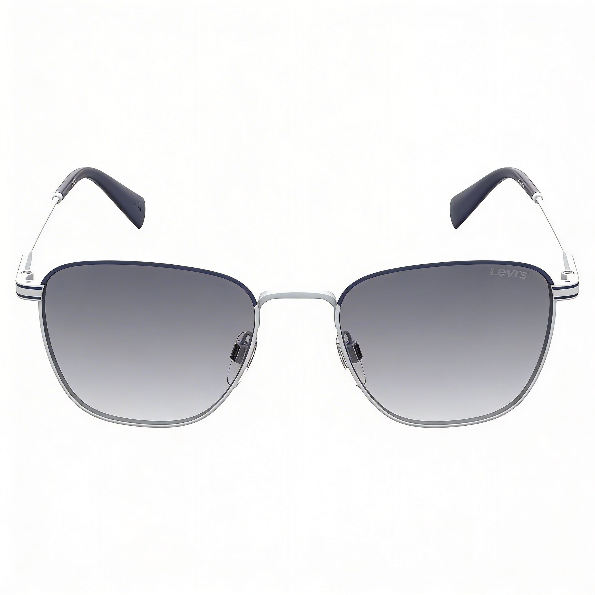 Levi's 1016 Rectangular Unisex Stainless Steel Non-Polarized UV Sunglasses, Matte Blue Gray, Dark Grey Gradient 52mm, Photo 2