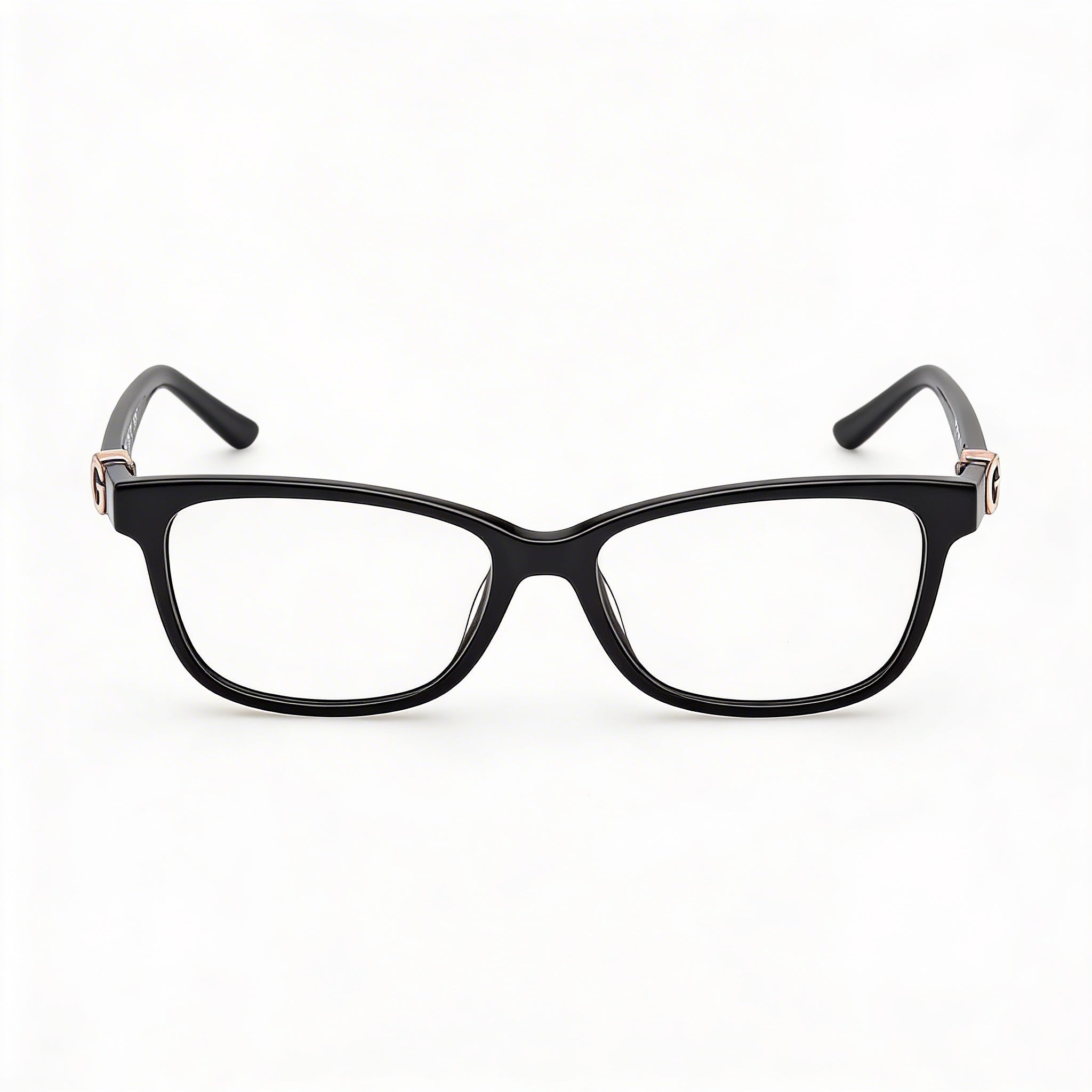 Gafas Guess Gu50227 de montura de plástico negro brillante para mujer, ancho de lente 50 mm, ancho de puente 15 mm, longitud de patilla 140 mm, Photo 1