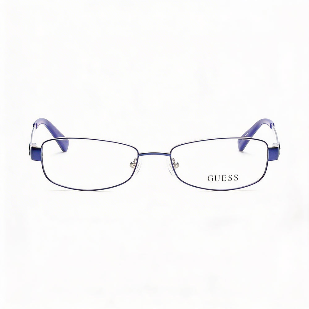 Guess Gu2569 C53 Unisex Optical Eyeglasses, Matte Blue Metal Frames, Lens 53mm, Bridge 17mm, Temple 135mm