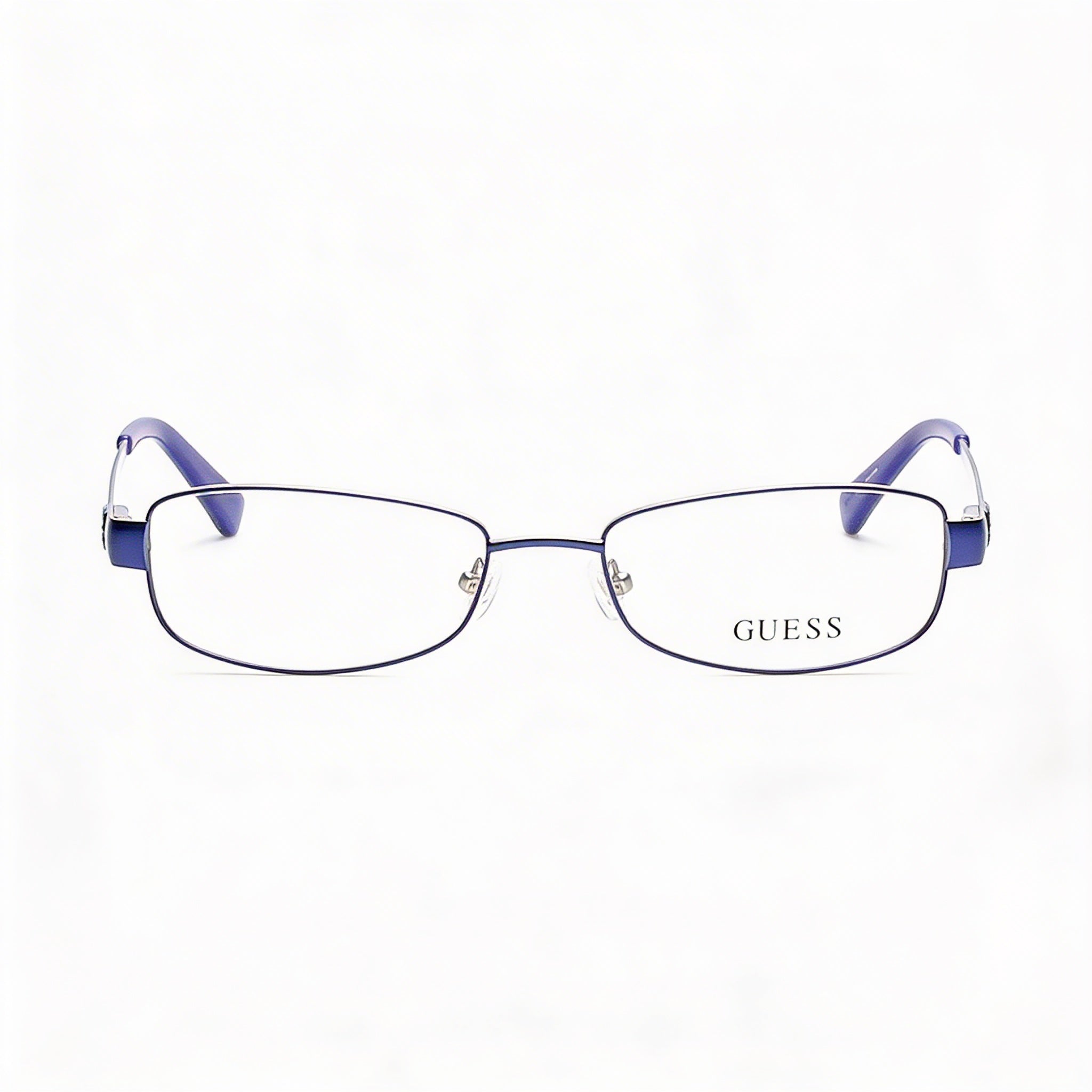 Guess Gu2569 C53 Unisex Optical Eyeglasses, Matte Blue Metal Frames, Lens 53mm, Bridge 17mm, Temple 135mm, Photo 1