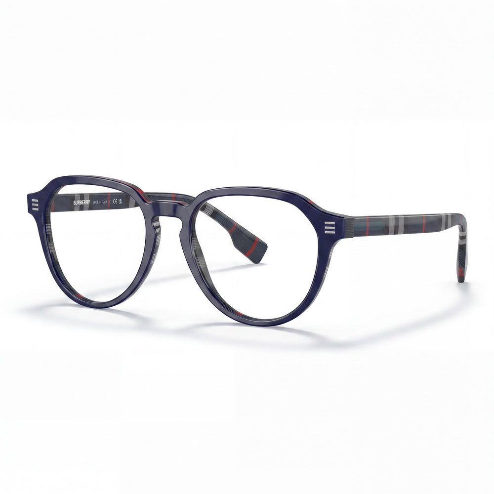 BURBERRY Be 2368 Men's Blue Navy Check Plastic Frame Eyeglasses 54mm