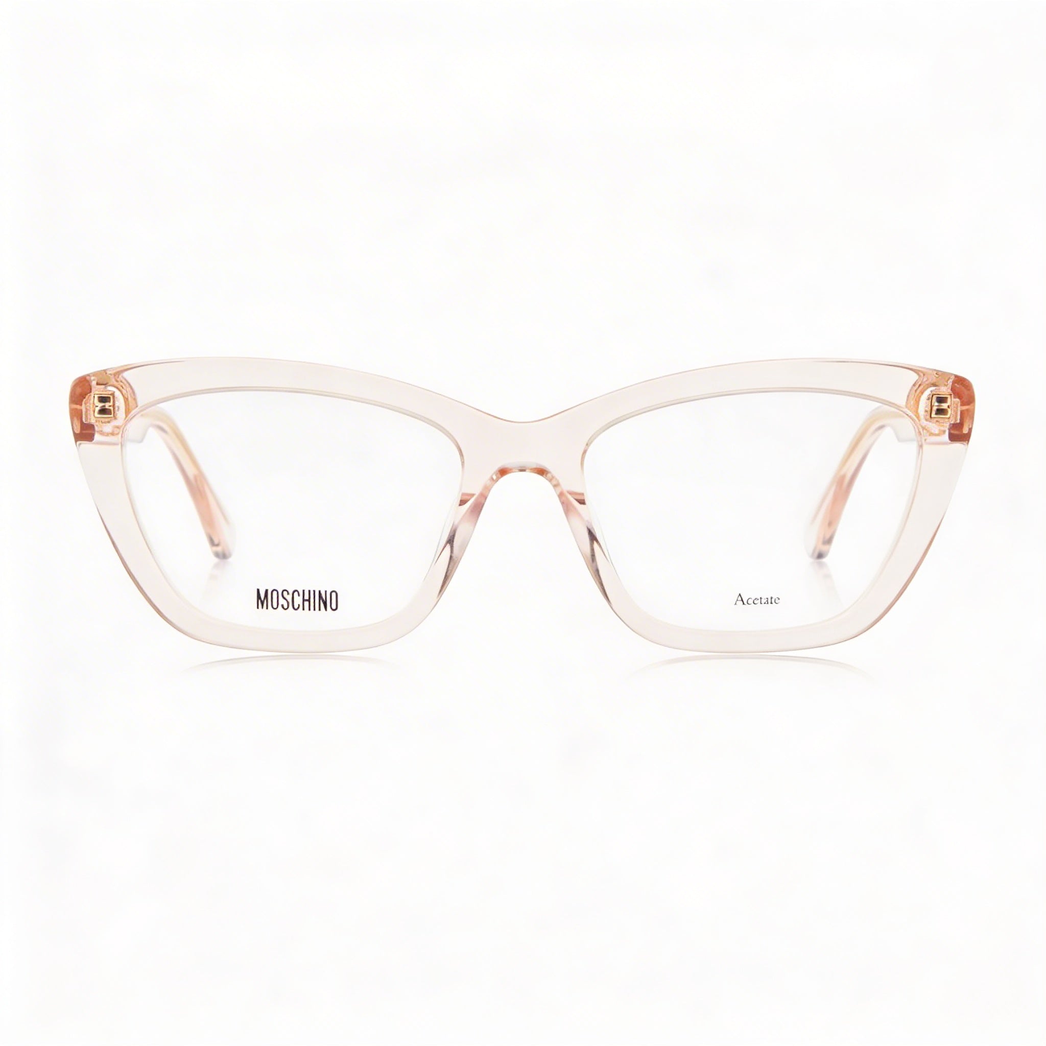 Moschino Modern Women's Nude Acetate Frame Sunglasses with Polycarbonate Lenses, Size 52-17-140mm, Photo 2