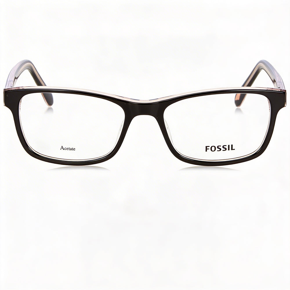 Gafas de sol Fossil Fos 7132 de acetato negro no polarizadas para mujer con lentes de policarbonato, lentes de 52 mm, puente de 16 mm, patillas de 140 mm