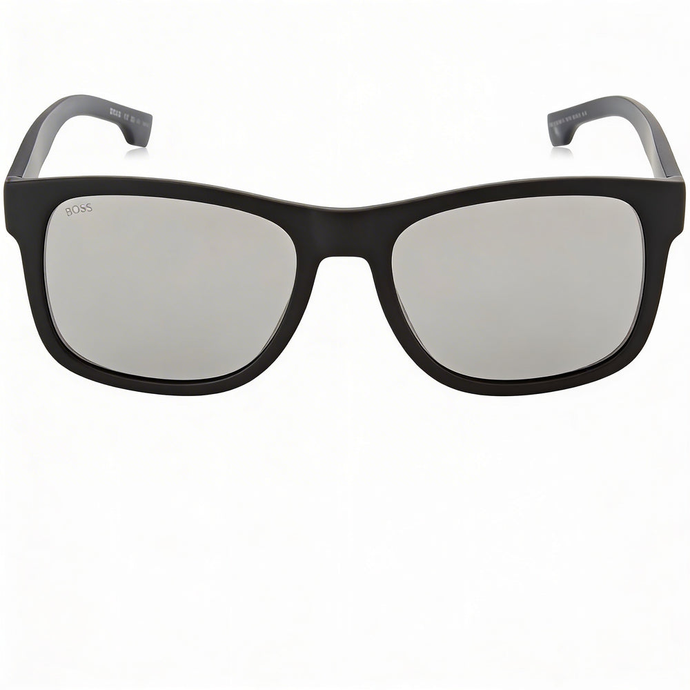 Gafas de sol Hugo Boss B1568s para hombre, montura ligera en negro mate, lentes con protección UV, talla 55-18-145
