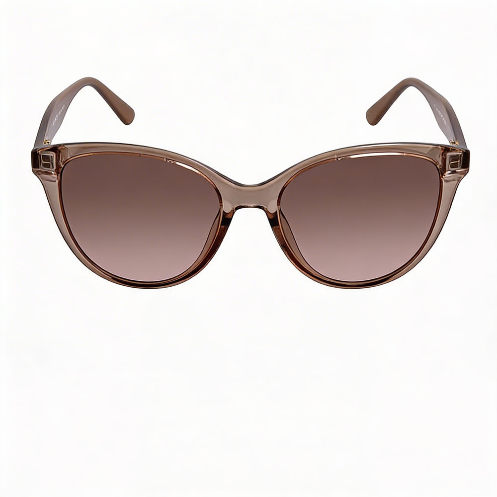 Gafas de sol ojo de gato para mujer Ferragamo, plástico beige, protección UV 54