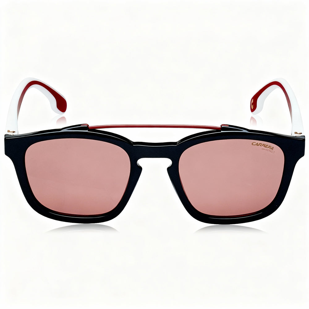 Carrera 1011/S Unisex Black Burgundy Plastic Non-Polarized Sunglasses with Anti-Reflective Burgundy Lenses 52mm