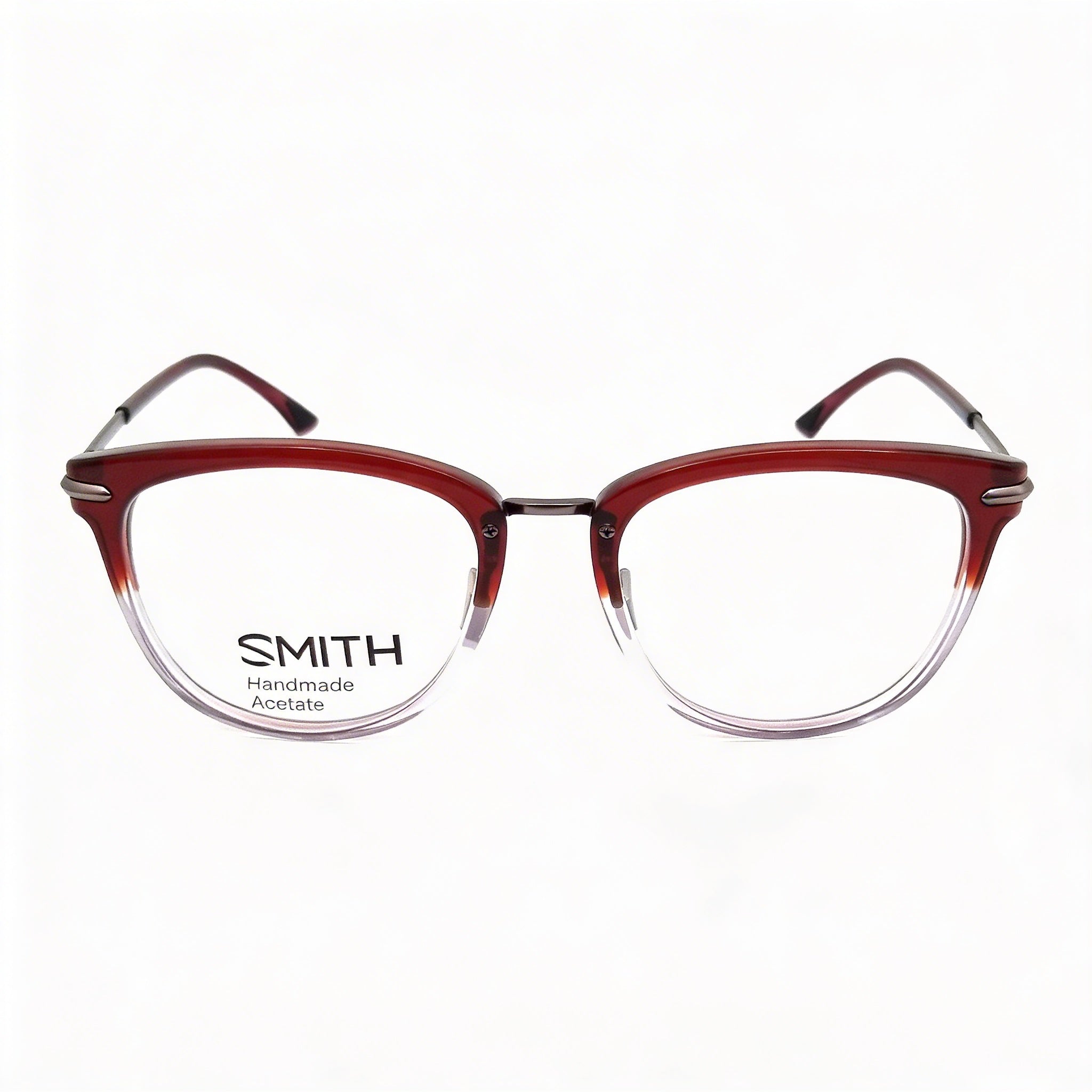 Smith Women's Red Crystal Plastic Full Rim Rectangular Optical Frames, Prescription Ready, Clear Demo Lenses 51-19-140, Photo 2