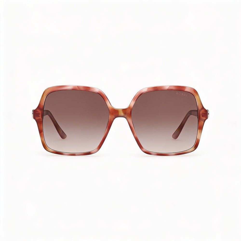 Guess Modern Women's Plastic Light Brown Avana Frame Gradient Brown Lens UV Protection Sunglasses 57-17-140