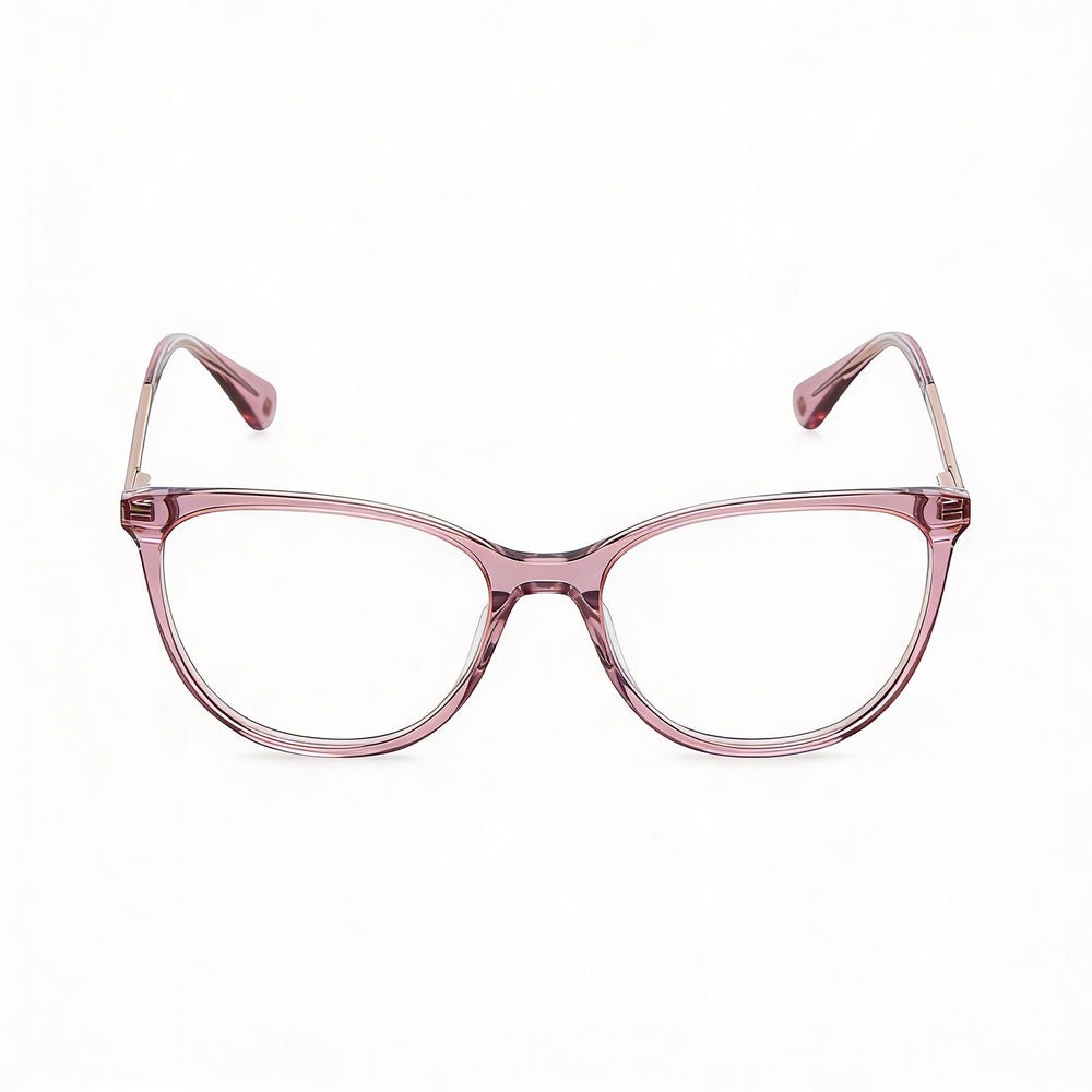 Gafas Kate Spade New York Kimberlee para mujer, montura de plástico rosa cristalino con cristales de oro rosa y lentes de policarbonato no polarizadas de 52 mm