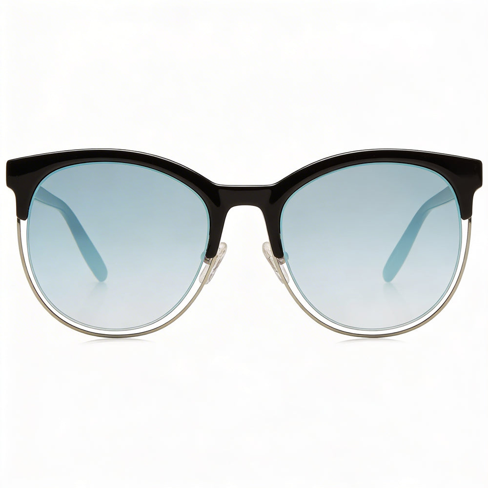 Guess Retro Women's Black White Plastic Blue Non-Polarized UV Protected Sunglasses Lens Width 53mm