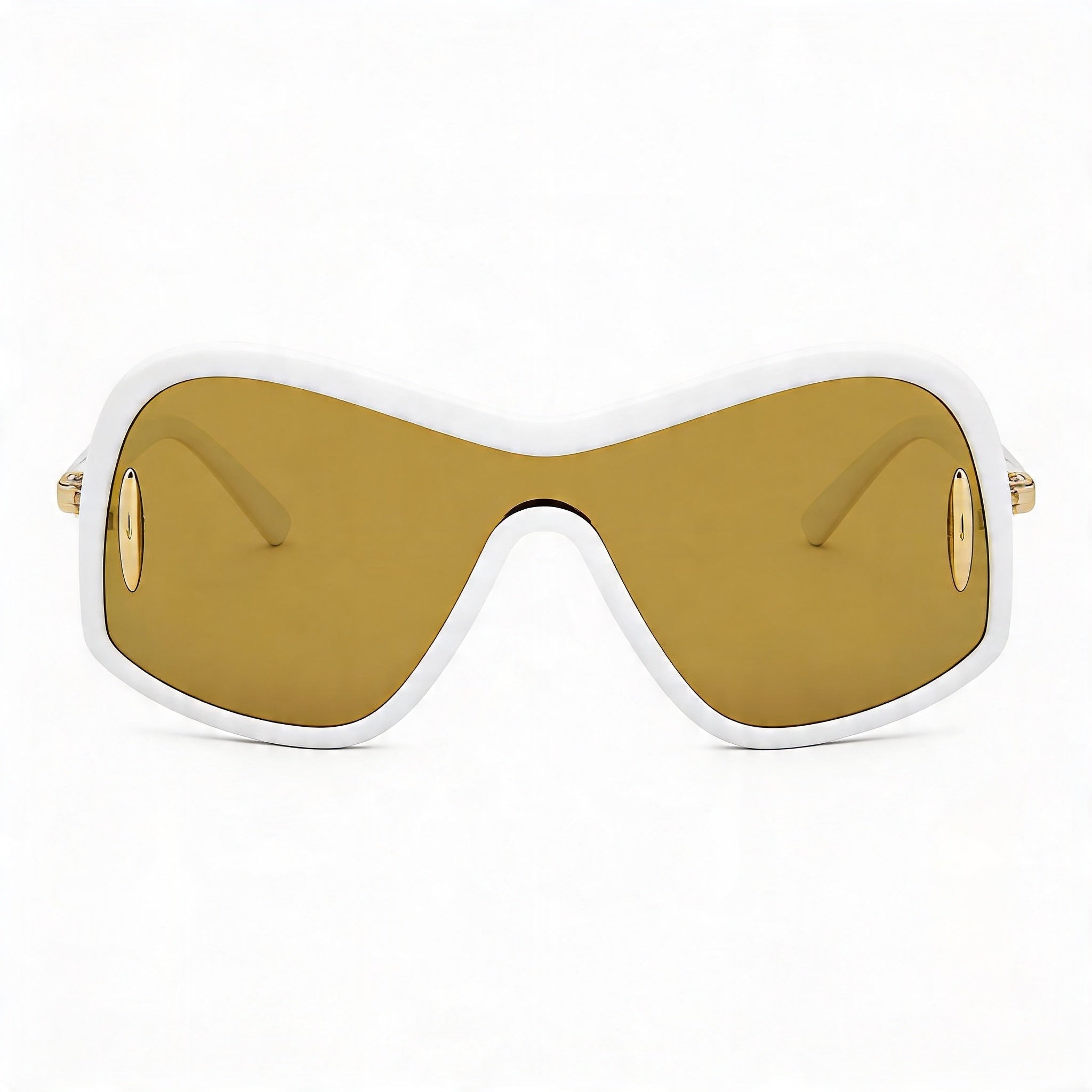 LOEWE Glam Unisex Mask Sunglasses, Black Gray Mirrored Plastic Frame, Brown Mirror Non-Polarized Lenses, 100% UV Protection 135mm, Photo 2