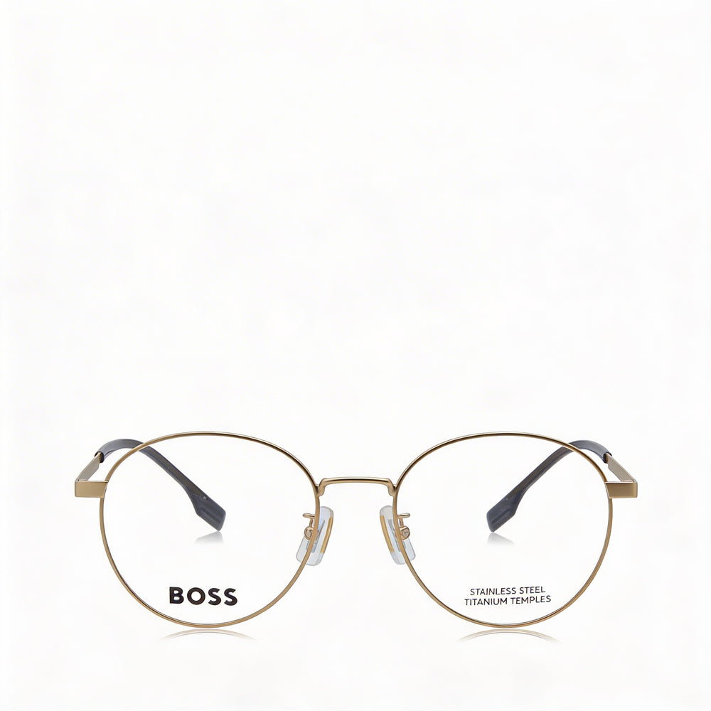 Hugo Boss 1475/F Gafas Unisex de Acero Aleado Dorado Mate listas para Prescripción con Lentes Demostrativas Transparentes 52