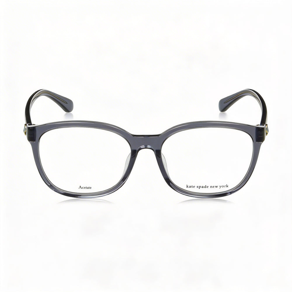 Gafas de moda Kate Spade New York para mujer, montura de plástico negra, lentes de policarbonato transparente, 52-16-140 mm