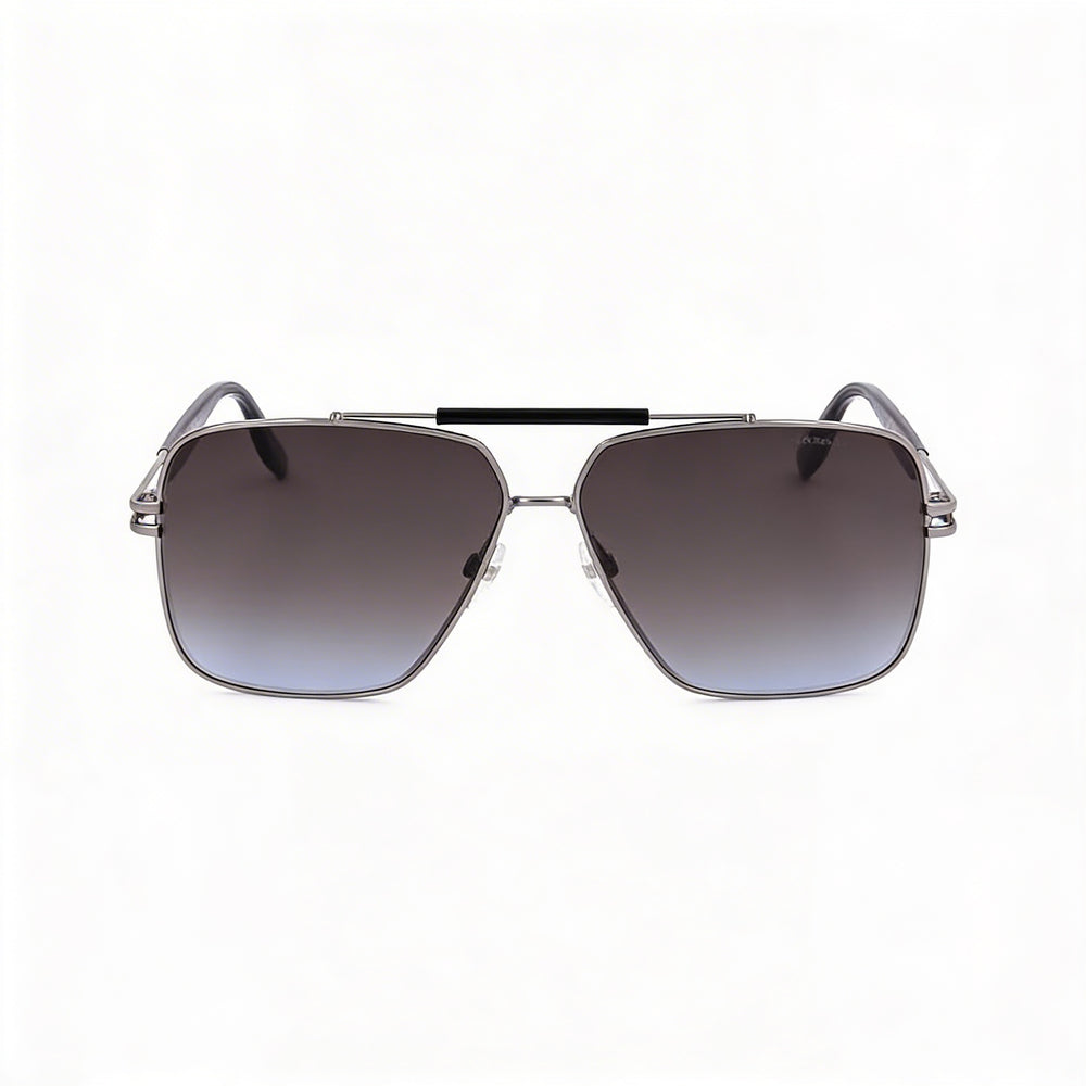 Gafas de sol unisex contemporáneas Marc Jacobs con montura de metal gris y lentes de policarbonato con protección UV de 62 mm