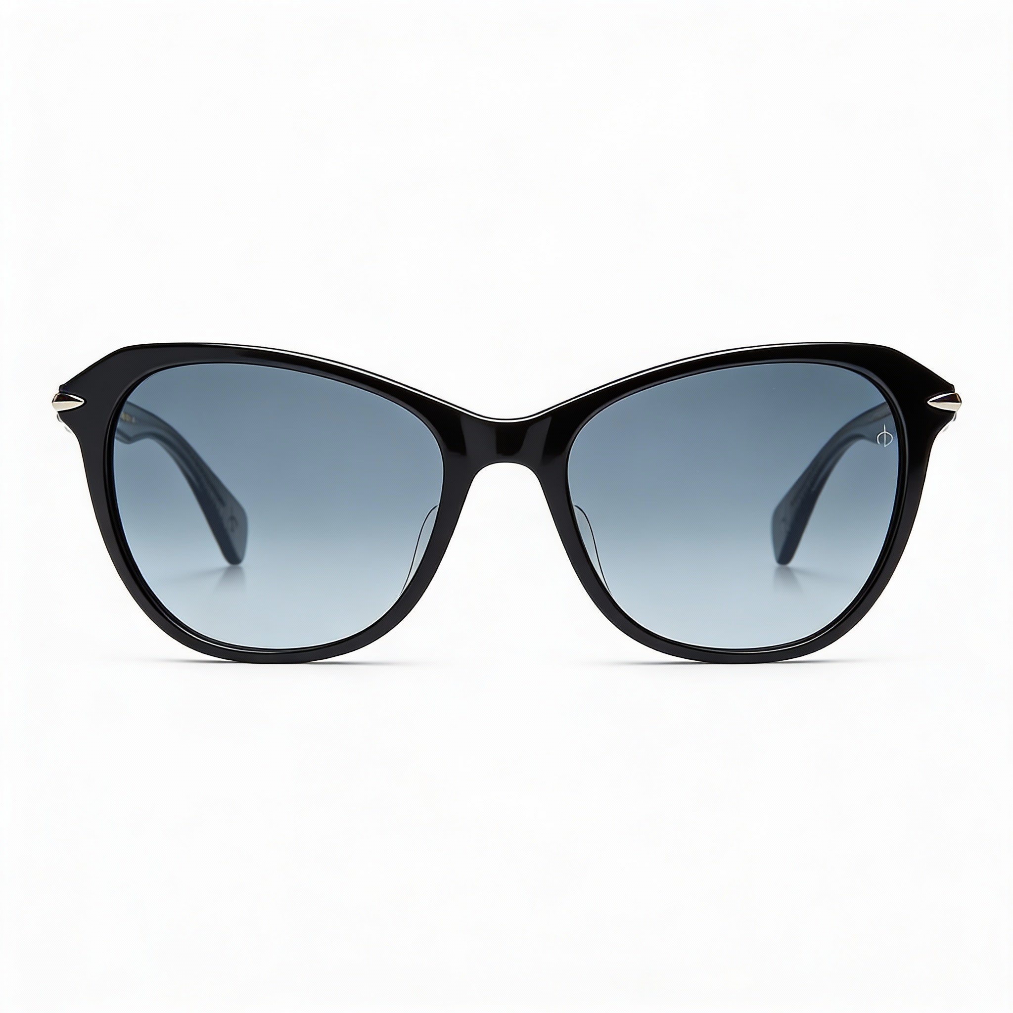 rag & bone Modern Women's Full Rim Black Acetate Cat Eye Butterfly Sunglasses with Polycarbonate Lenses, RX-Able, 55mm, Photo 2