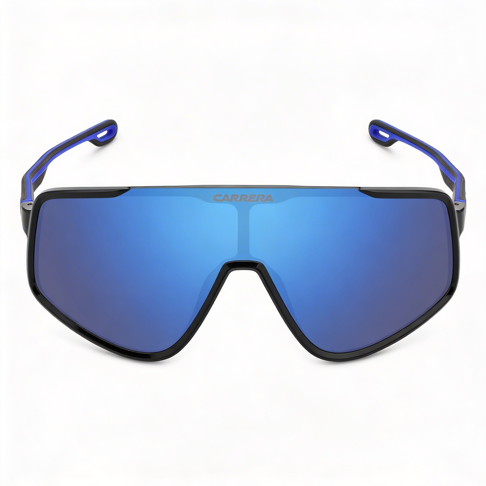 Carrera Casual Men's Black Blue ECO POLYAMIDE Sunglasses, Blue Multilayer Lenses, 100% UV Protection, 99mm, Photo 2