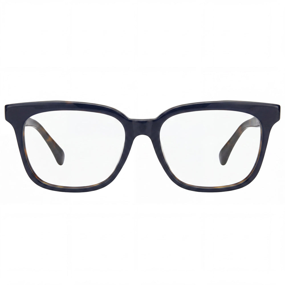 MaxMara Modern Men's Blue Havana Dark Havana Optical Eyeglasses Frame, featuring a Modern Style and Prescription Ready Design