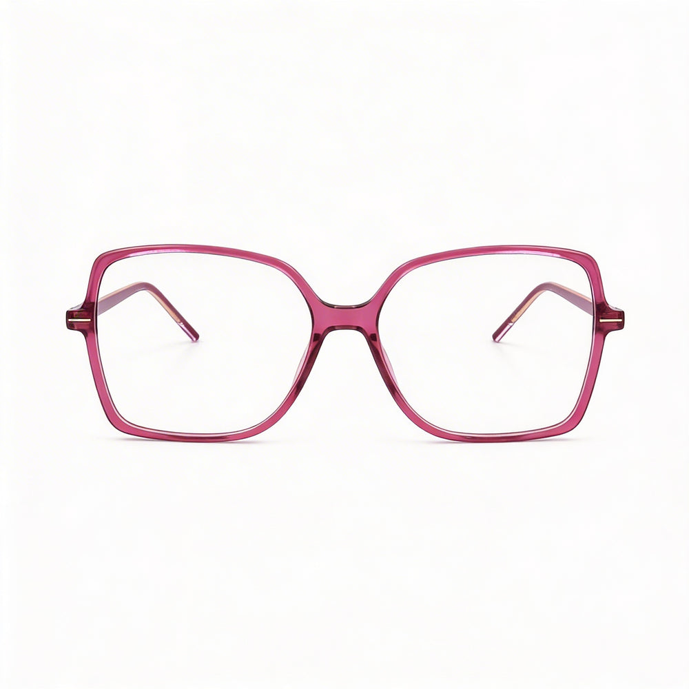 Gafas Hugo Boss Casual para mujer con montura de acetato ligero y lentes transparentes no polarizadas 55-15-140 mm