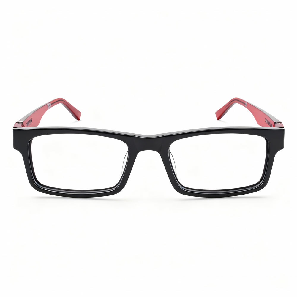 CONVERSE ALL STAR Unisex Rectangle Eyeglasses, Multicoloured Plastic Frame, Non-Polarized, 20-140