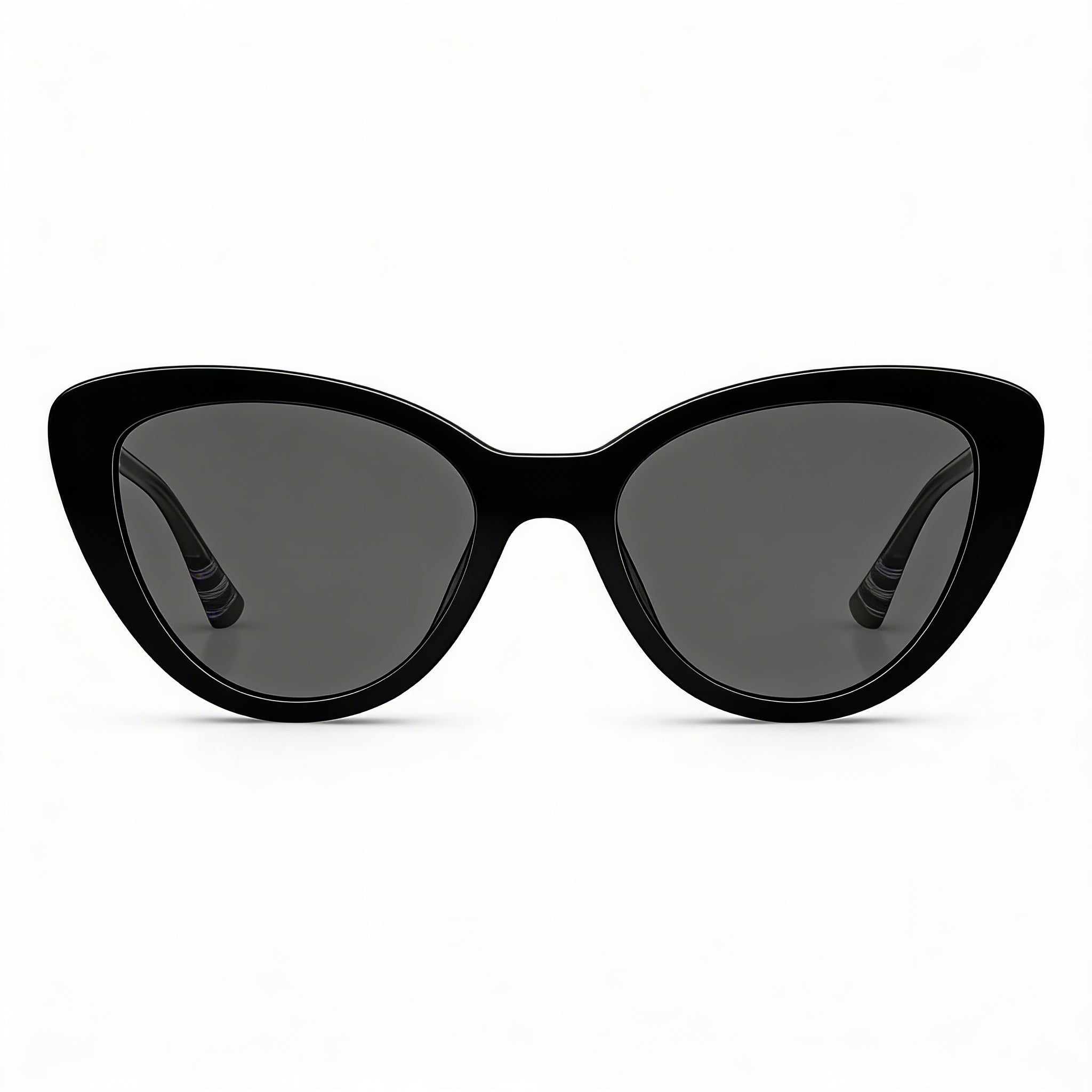 BURBERRY Classic Women's Black Dark Grey Acetate Frame Polycarbonate Dark Grey Lens Non-Polarized 55mm, Photo 2