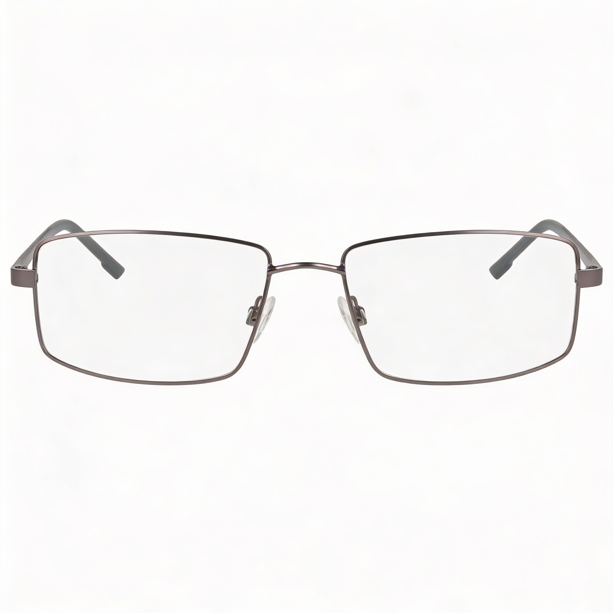 Flexon H6085 Men's Optical Eyeglasses with Metal Frame, Matte Gunmetal, Clear Polycarbonate Lenses, 55mm, Photo 2
