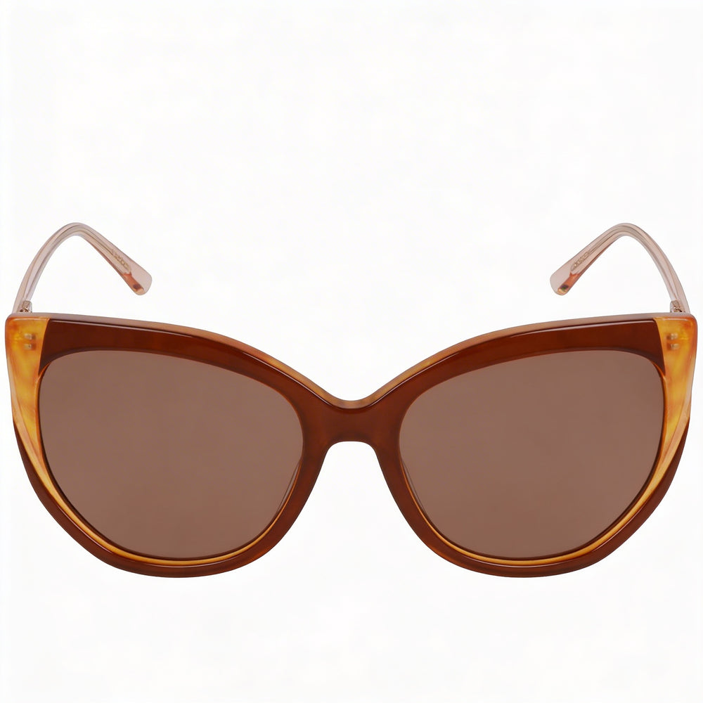 bebe Women's Sunglasses, designed with a Brown Plastic Frame and Acetate Lenses offering UV Protection.