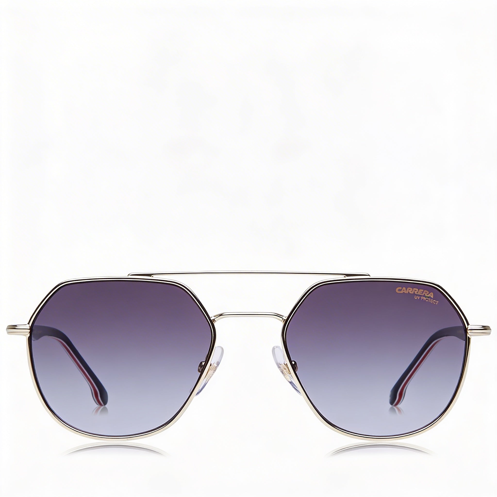 Gafas de sol unisex modernas Carrera 303/s de acero inoxidable, con rayas doradas y negras, protección UV, 53 mm, Photo 2