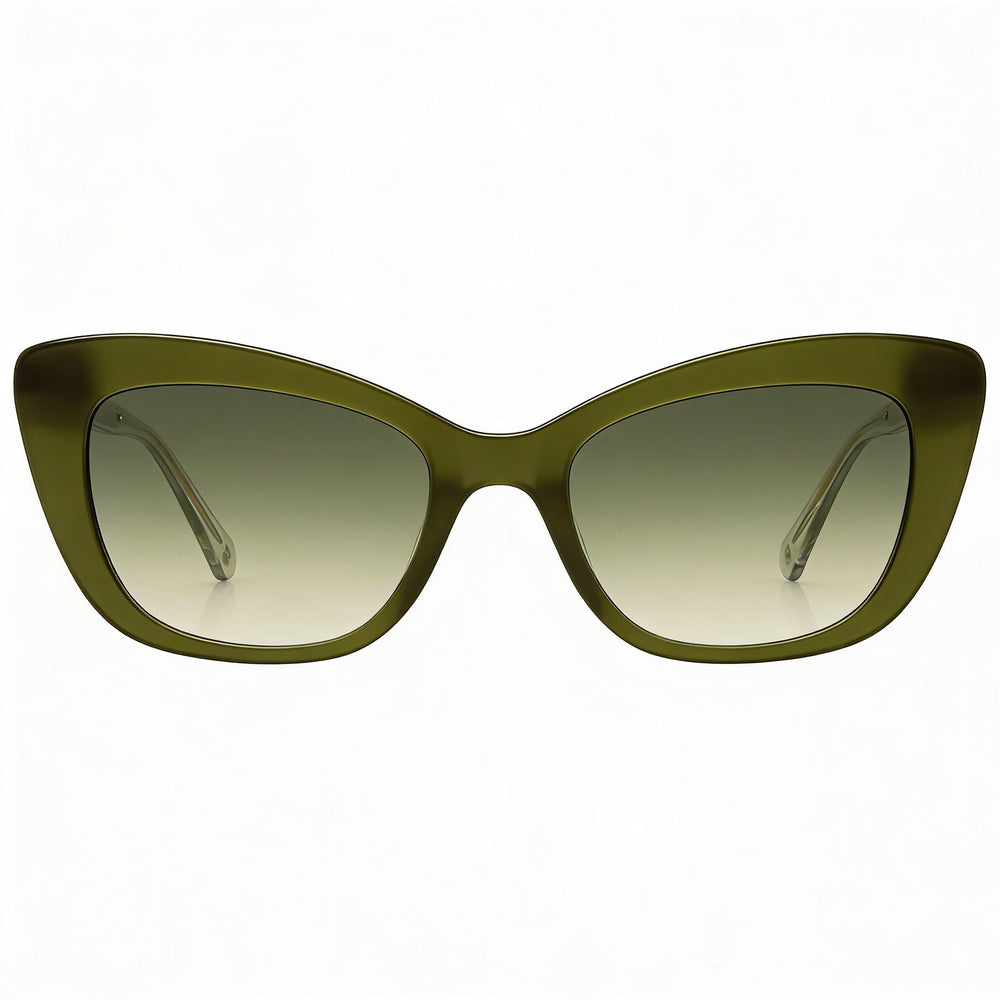 kate spade new york Contemporary Women's Sunglasses with Green Acetate Frame and UV Protected Lenses 54mm