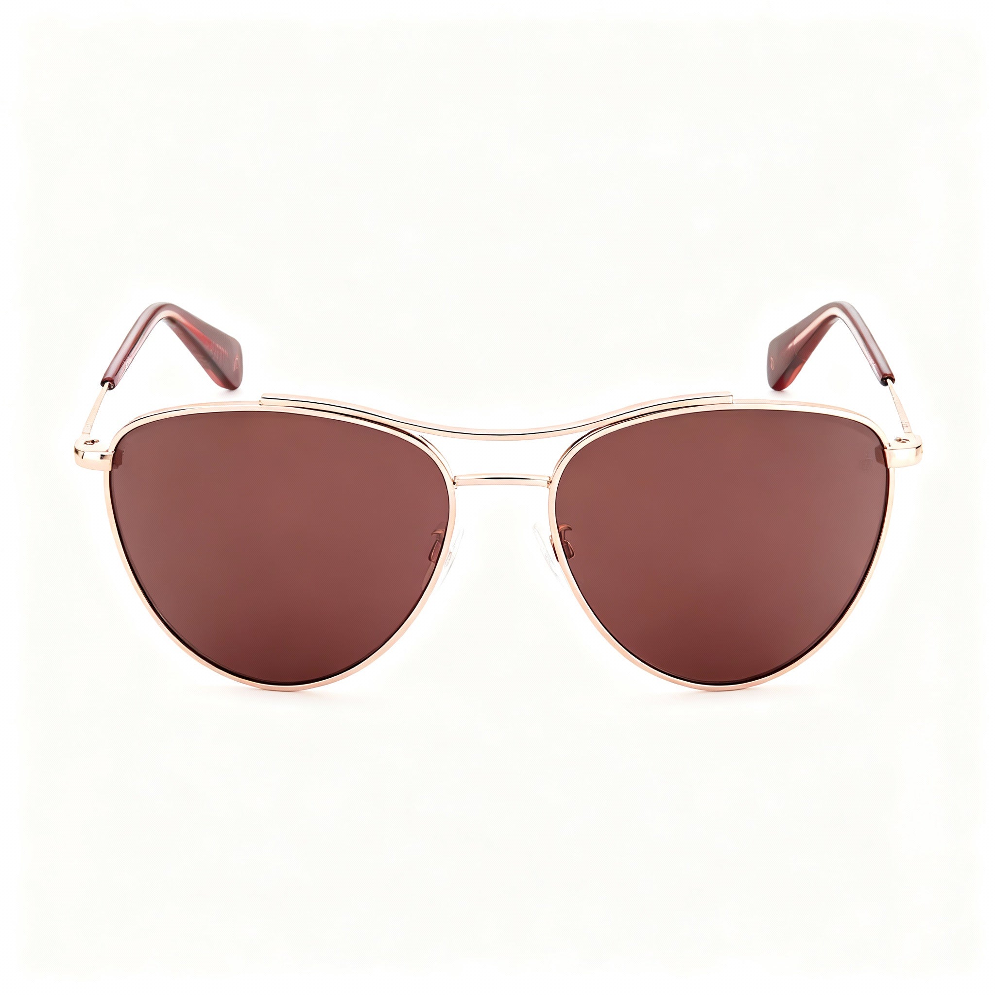 rag & bone Modern Women's Red Gold Alloy Steel Full Rim Pilot Non-Polarized Sunglasses 58mm UV 400