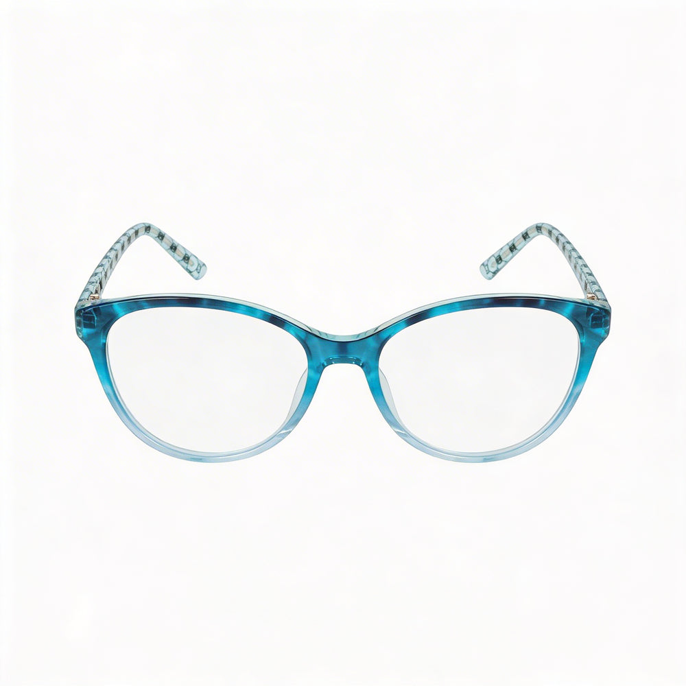 bebe Bb5195 Women's Blue Metal Frame Clear Lenses Eyewear 53-17-135