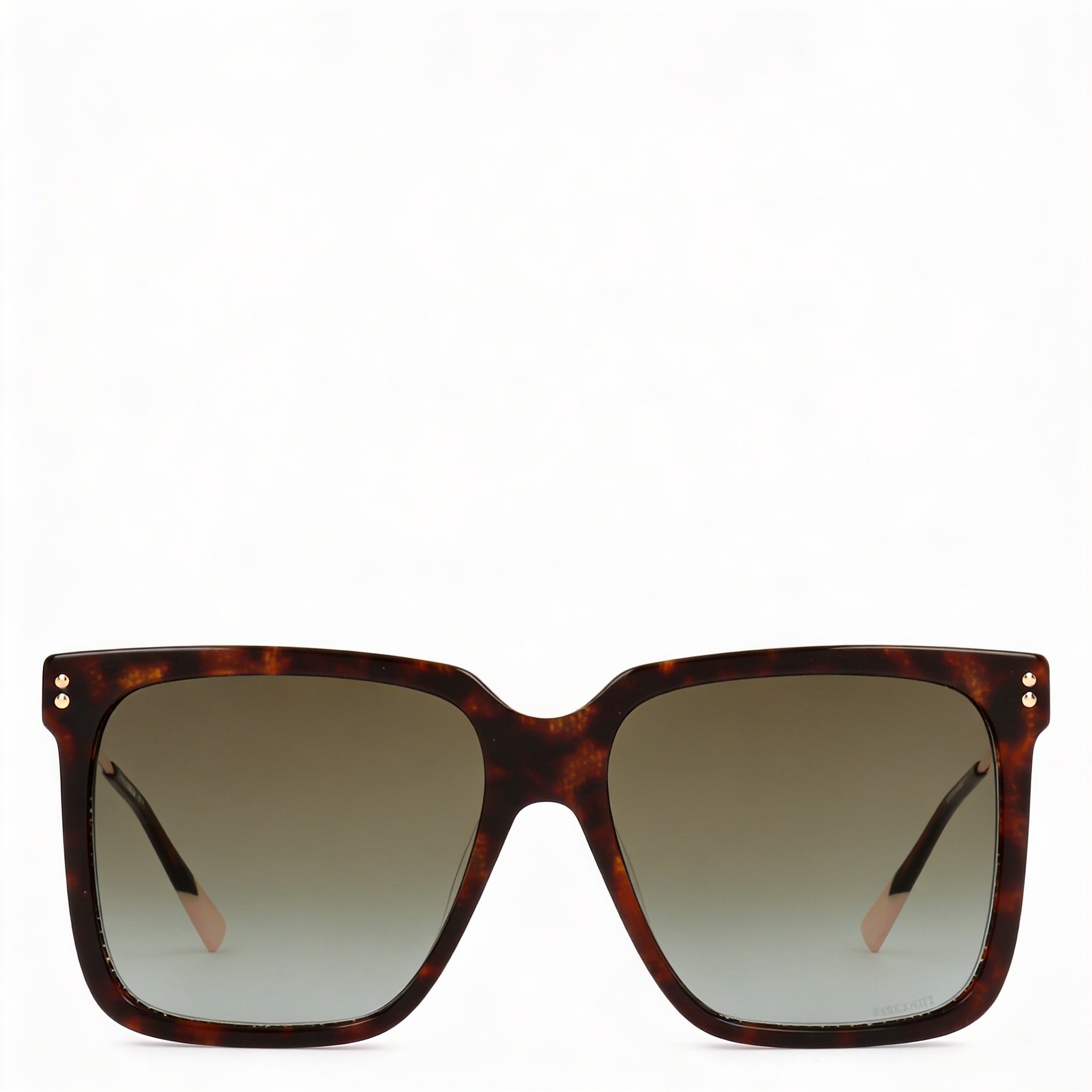 Gafas de sol clásicas Missoni para mujer, acetato carey oscuro, lentes degradadas marrones, 100% protección UV, 57mm, Photo 2