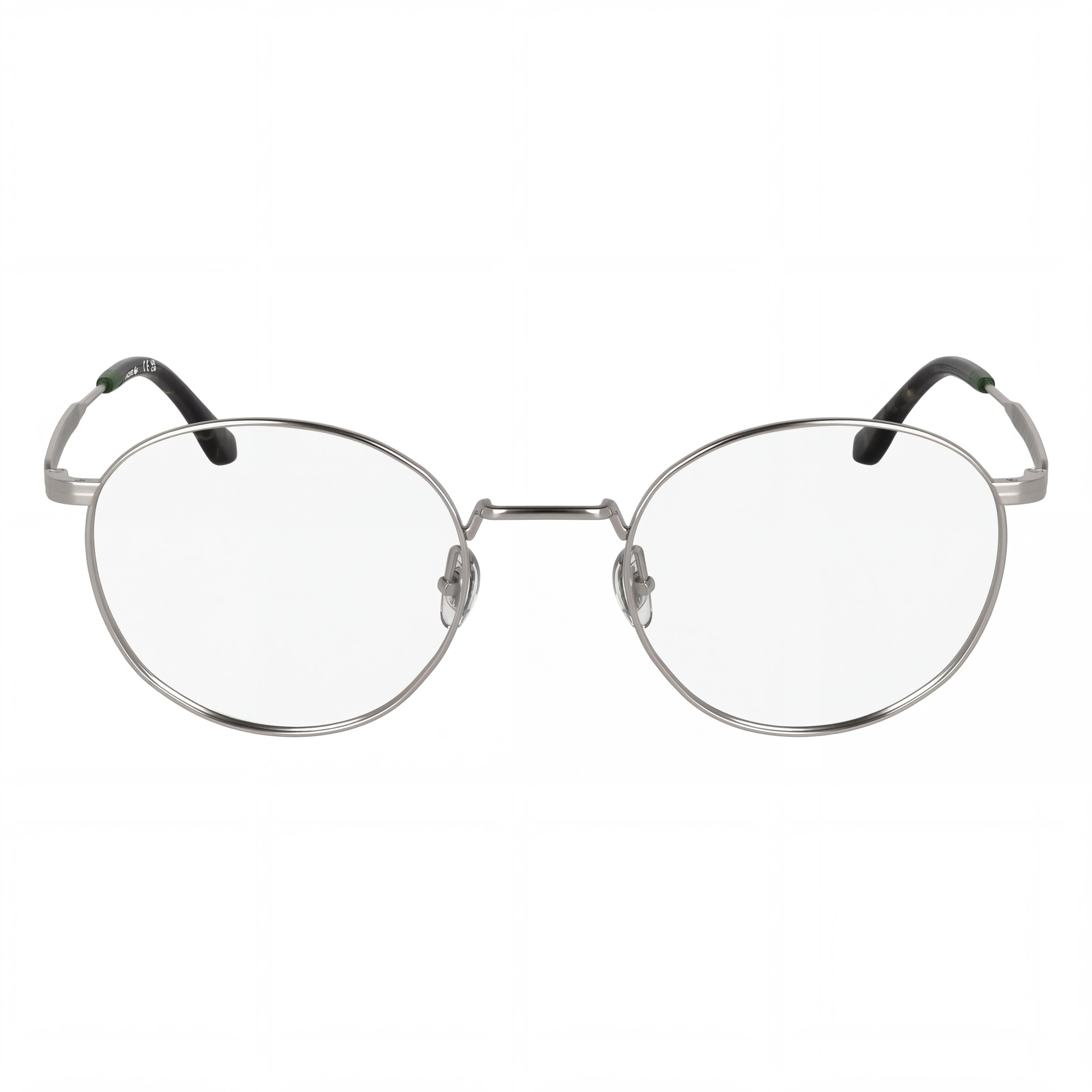 Gafas Lacoste Casual L2308 unisex redondas de metal de montura completa en color gris plomo claro, ancho de lente 51 mm, Photo 2