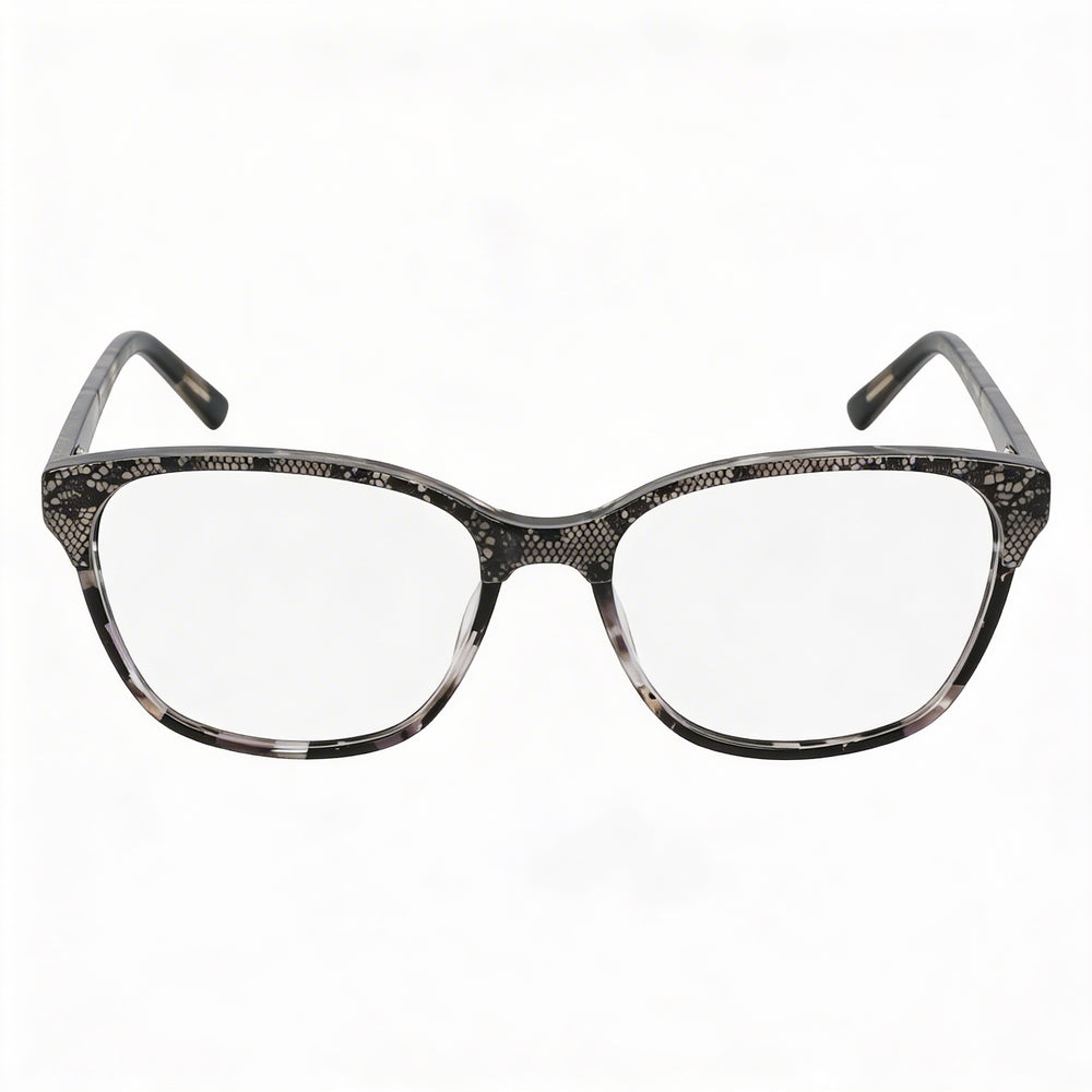 BEBE Bb5220 Men's Optical Eyeglasses with Premium Acetate Frame Material, Jet Lace Color, 55mm Lens Width