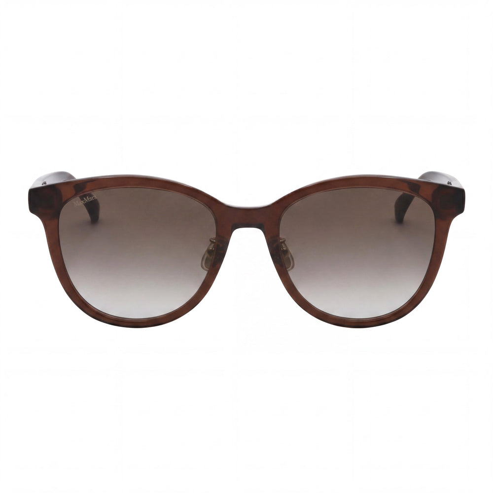 MaxMara Casual Women's Light Brown Acetate Frame with Grey Non-Polarized Lenses Sunglasses 55/20/145