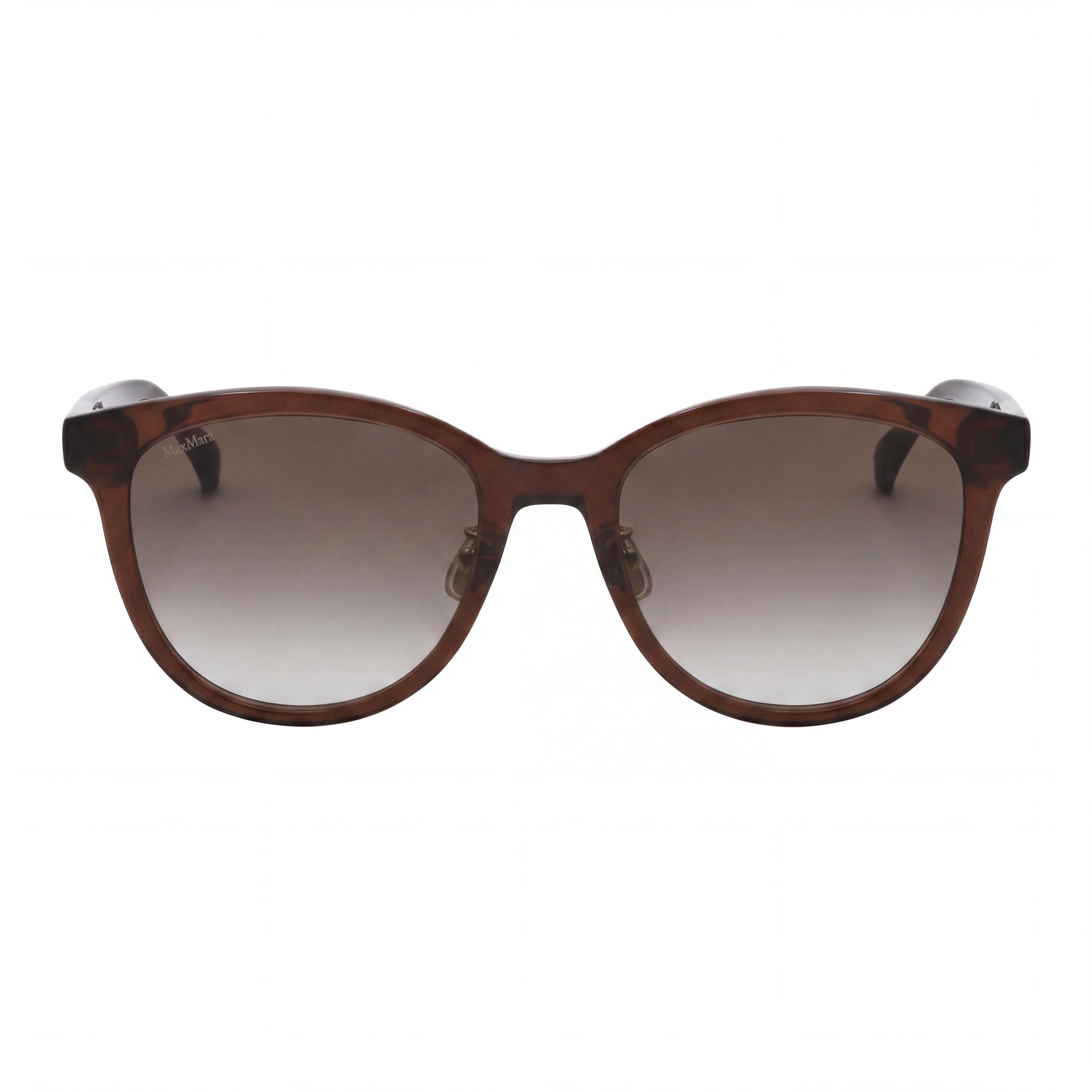 Gafas de sol de acetato marrón claro con montura para mujer MaxMara Casual con lentes grises no polarizadas 55/20/145, Photo 2