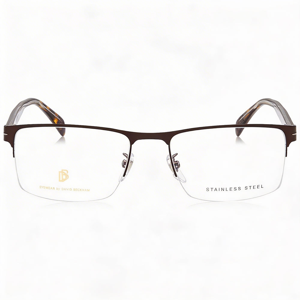Gafas de sol David Beckham DB 1068 unisex modernas de acero inoxidable Matrut marrón, 58 mm, protección UV