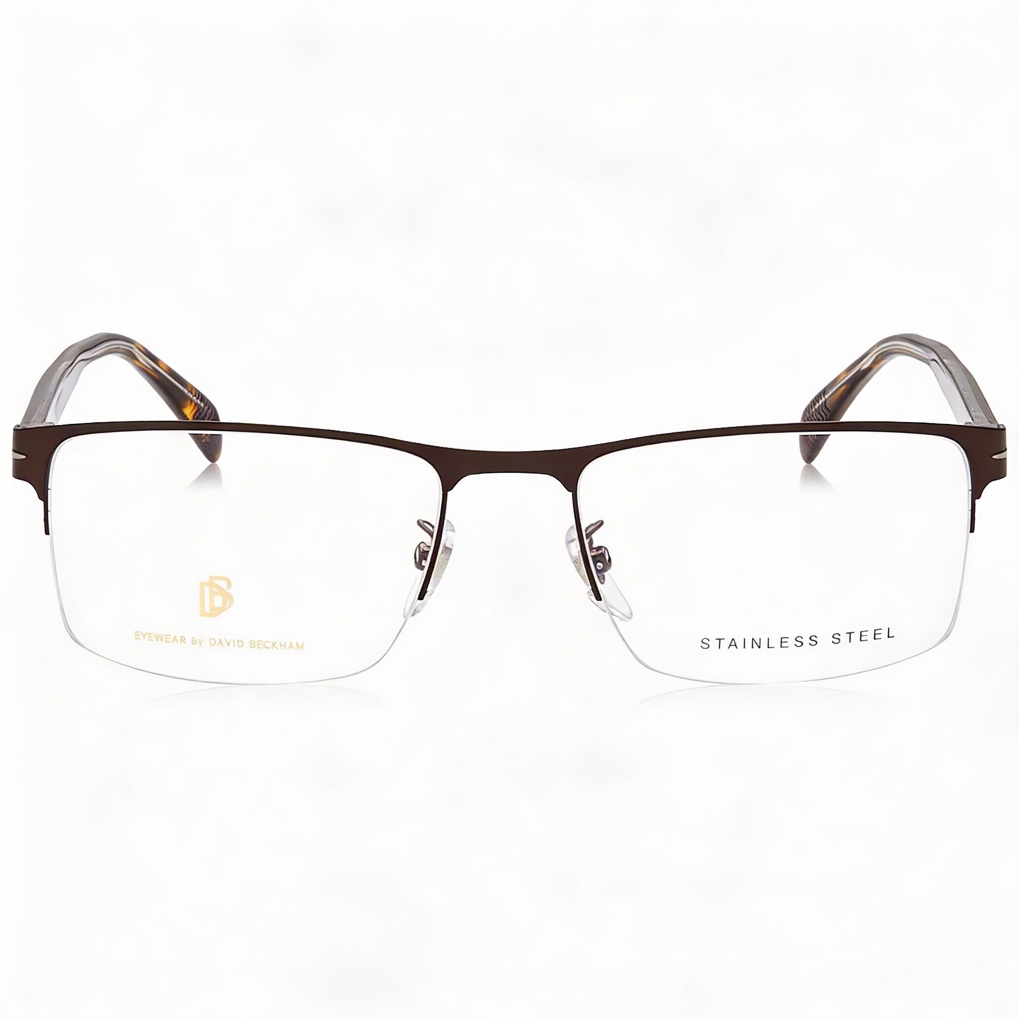 Gafas de sol David Beckham DB 1068 unisex modernas de acero inoxidable Matrut marrón, 58 mm, protección UV, Photo 2